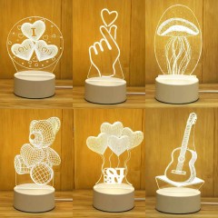 Романтичная 3D LED лампа