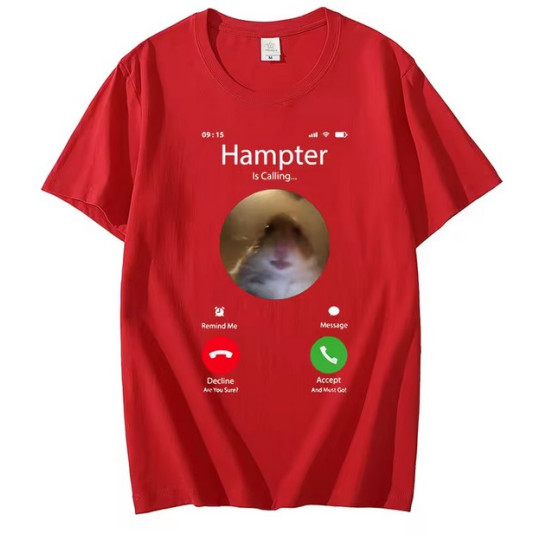 Casual Oversized Tee with Dank Hamster Face Casual Oversized Tee with Dank Hamster Face