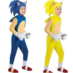 Cartoon Sonic Bodysuit with Gloves