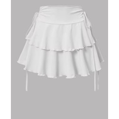 Women's Solid Color High Waist Mini Skirt – Slim Fit Elastic Waist Summer Skirt