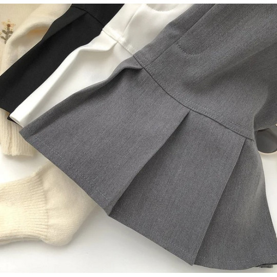 Y2K High Waist Pleated Mini Skirt with Safety Shorts Y2K High Waist Pleated Mini Skirt with Safety Shorts