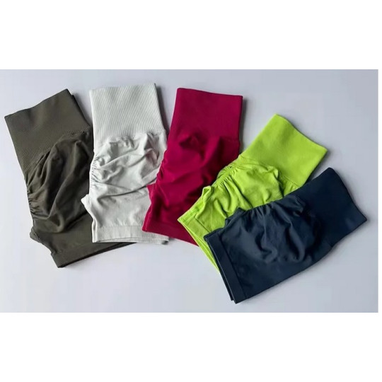High-Waist Summer Yoga Shorts – Breathable Push-Up Fitness & Running Shorts for Women