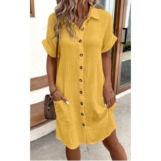 Breathable Linen V-Neck Holiday Dress Breathable Linen V-Neck Holiday Dress
