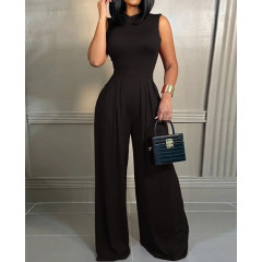 Elegant Women Wide Leg Long Juumpsuit 