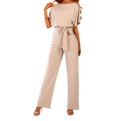 Solid Color Summer Romper – Flare Sleeves