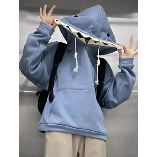Funny Shark Patch Hoodie – Unisex Streetwear