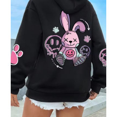 Trendy Streetwear Hoodie – Soft Print Pullover