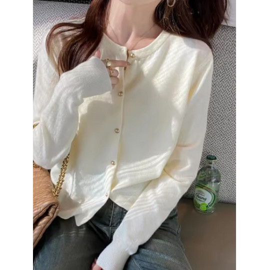 Long Sleeve Knit Cardigan – Classic Korean Fit