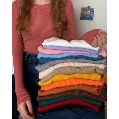 Basic Long Sleeve Pullover – Elastic Fit