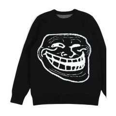 Streetwear Knitted Sweater – Anime Art Design