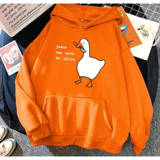 Men’s Warm Hoodie – Goose Meme Print