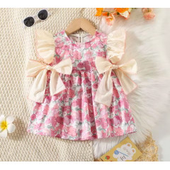 Baby Girl Pink Flower Princess Dress
