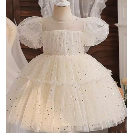 Elegant Baptism and Birthday Dress for Toddlers