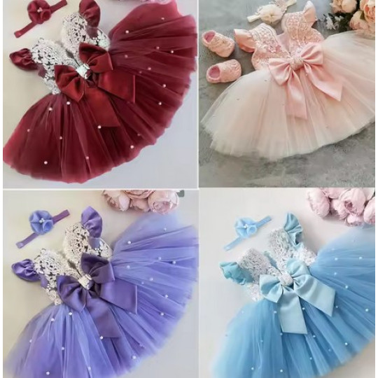 Flower Girl Tulle Gown for Babies and Newborns