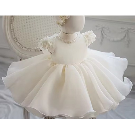 Lace and Beaded Baby Girl Dress for Christening and Birthday