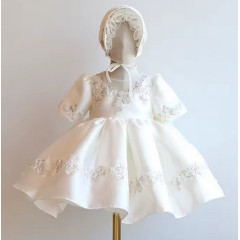 Vintage Style Party Dress with Bow and Floral Details