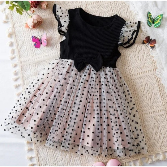 Summer Princess Dress for Toddlers with Polka Dots