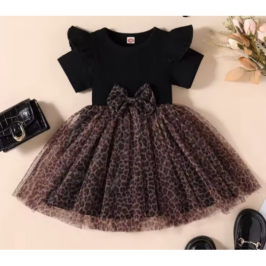 Toddler Girls Leopard Print Tulle Tutu Dress 1 to 5 Years