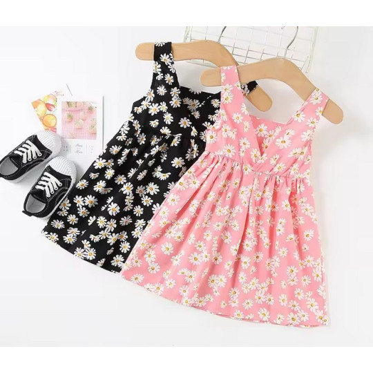 Casual Kids Slip Dress with Floral Print