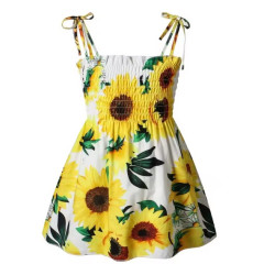 Sleeveless Floral Dress Summer Outfit for Girls 1–6