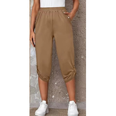 Women’s Loose Fit Capri Sweatpants with Pockets
