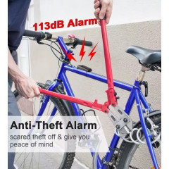 Anti-Thief Bicycle and Motorcycle Alarm Lock with Remote