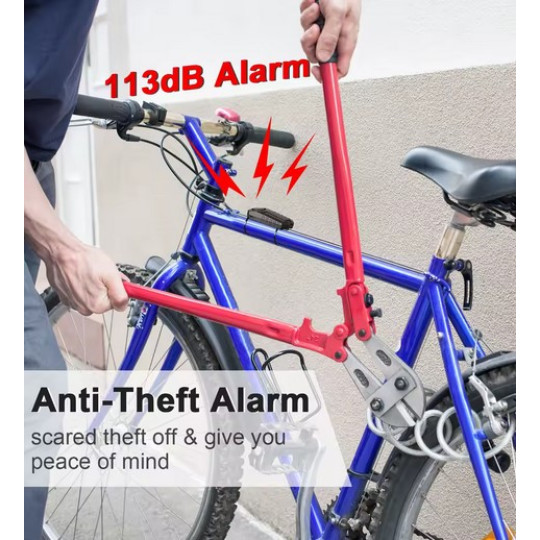 Anti-Thief Bicycle and Motorcycle Alarm Lock with Remote