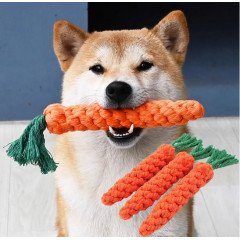 Dog Molar Cleaning Toy with Carrot Design