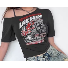 Flirty Off Shoulder Grunge Shirt for Women