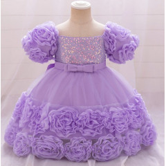 Kids’ Formal Flower Sequin Princess Outfit