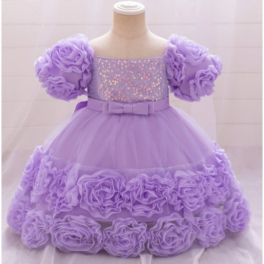 Kids’ Formal Flower Sequin Princess Outfit
