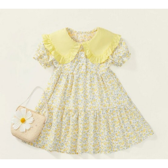 Baby Girls’ Floral Dress + Matching Bag