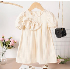 Casual Summer Baby Girl Dress with Bow