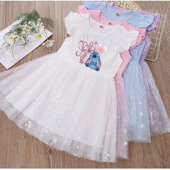 Summer Princess Dress with Lilo & Stitch