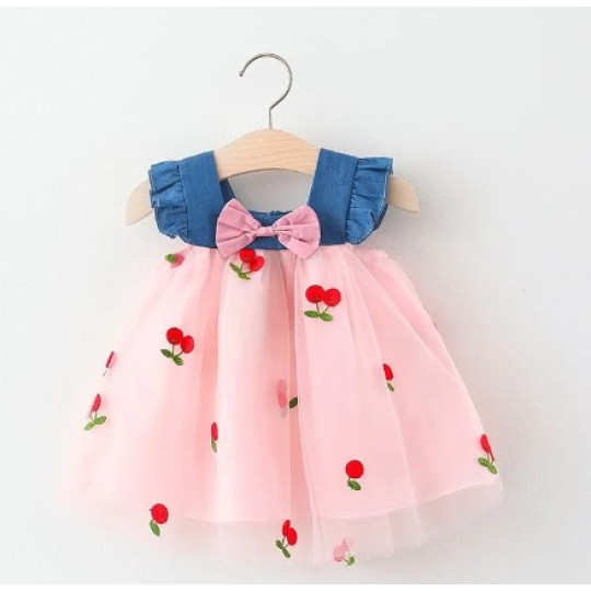 Baby Girl Cherry Summer Party Wear Baby Girl Cherry Summer Party Wear