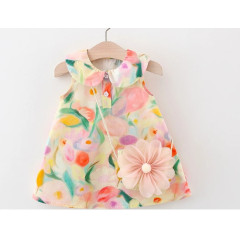 Baby Girl Summer Dress & Flower Bag Set