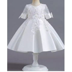 Elegant Newborn Pink Lace Celebration Dress