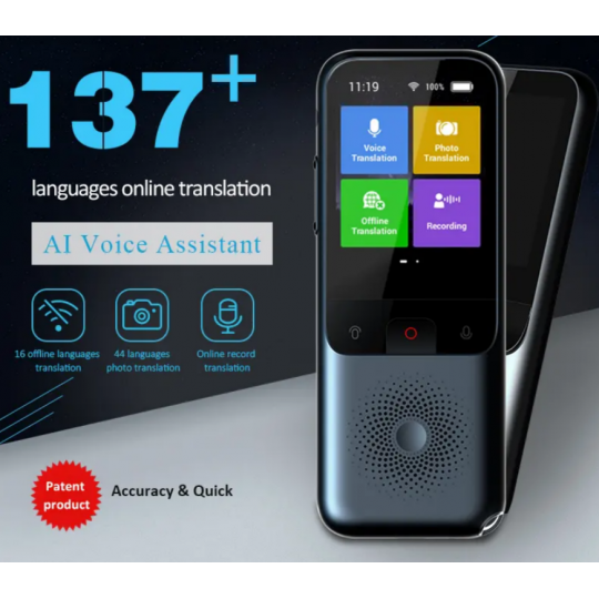  Portable Audio Translator 138 Language. Smart Translator Offline In Real Time Smart Voice AI Voice, Photo Translator